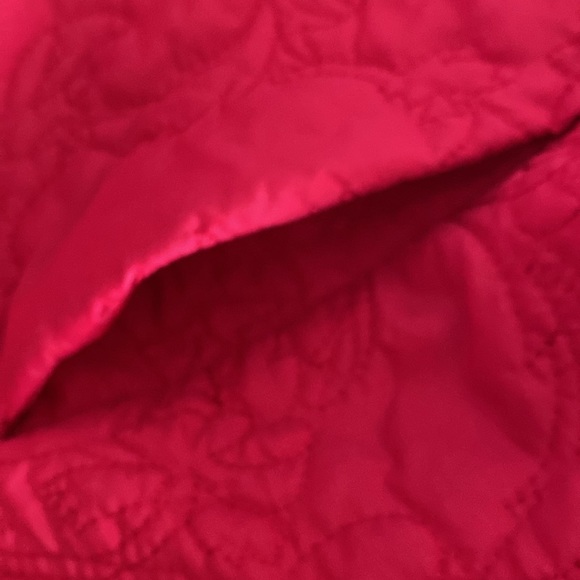 John Paul Richard Uniform Petite Red Silk Blend Jacket. Red Quilted Detail. PL - Picture 6 of 9